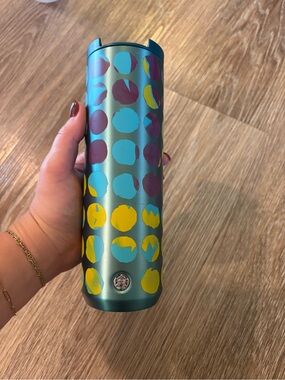 Starbucks Teal Polka Dot Stainless Tumbler